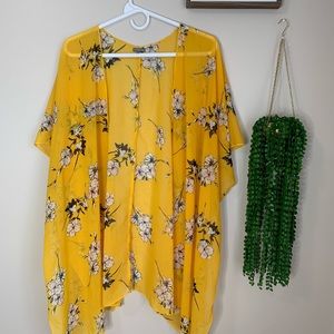 Yellow floral kimono